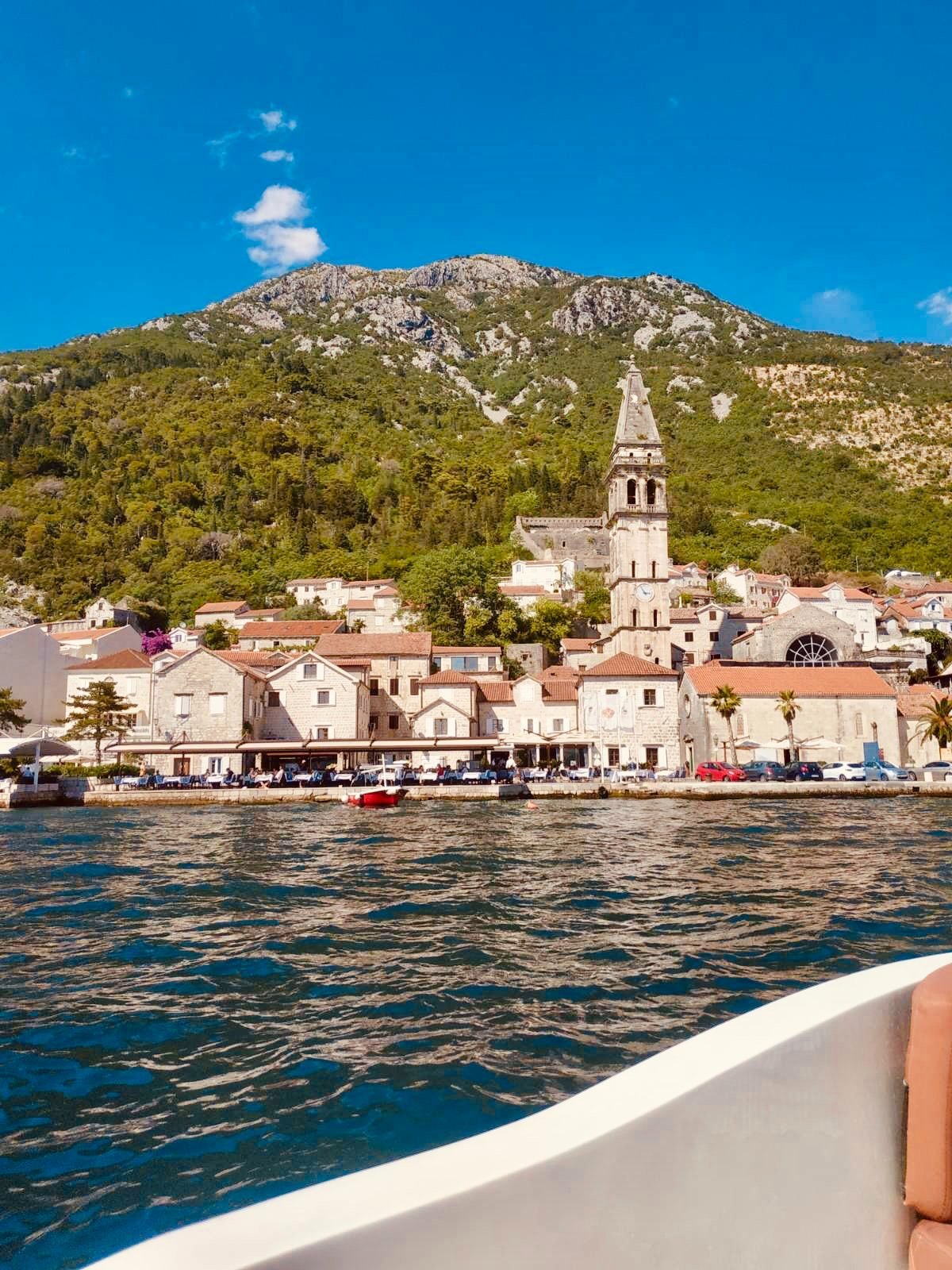 Perast old town and Our Lady of the Rocks